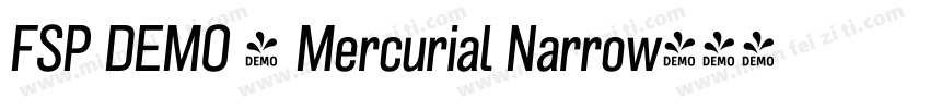 FSP DEMO - Mercurial Narrow字体转换